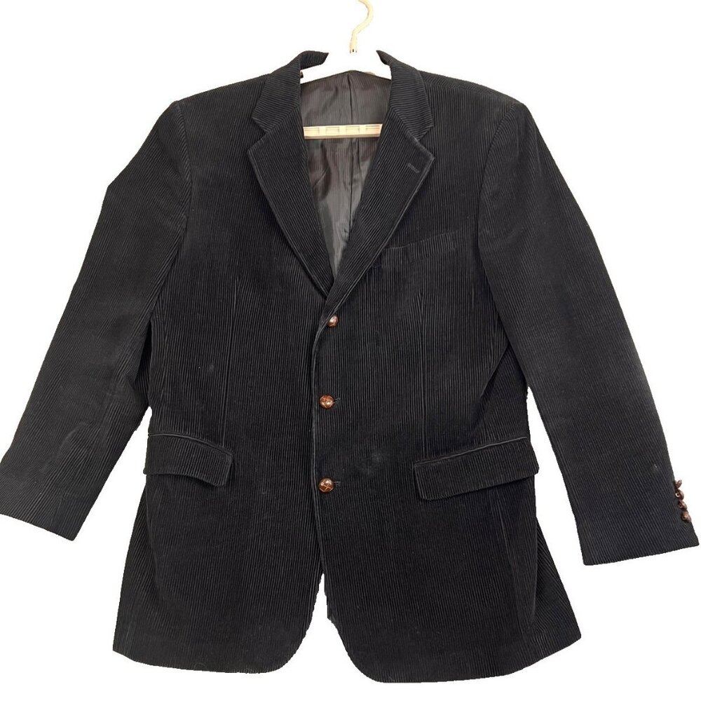 Zagato Signature Mens 42L Corduroy Collection Blazer  Sport Coat Jacket Lined